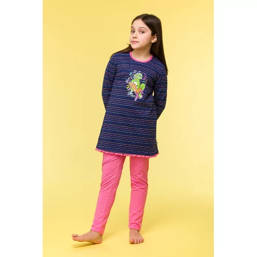 Woody Dino Meisjes Pyjama - multicolor streep