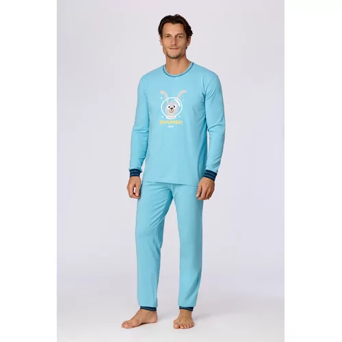 Woody Konijn Heren Pyjama - Blauw