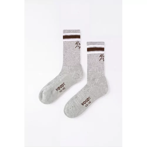Woody Kirilove Sokken 2P - light grey mélange