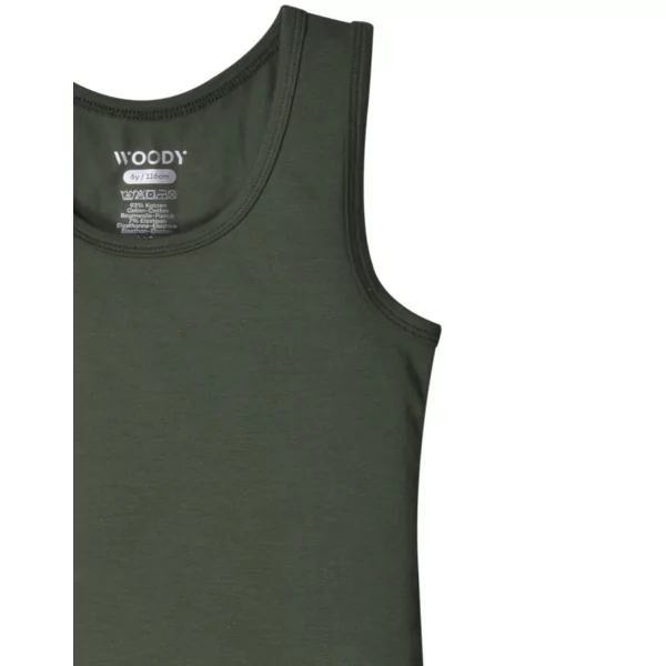 Woody Jongens Singlet - donkergroen