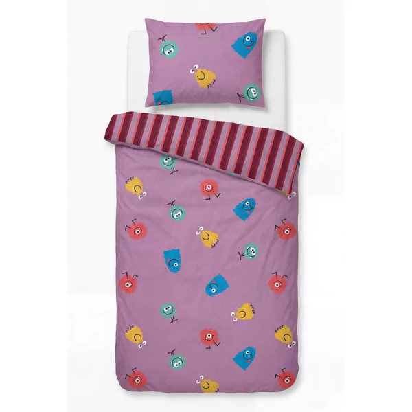 Woody Alien Dekbedovertrek 1P - alien alloverprint roze