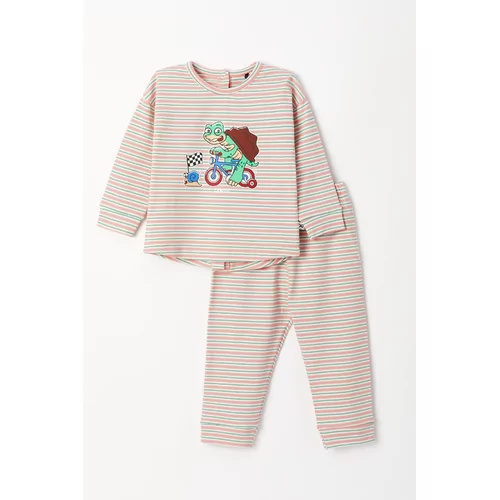 Woody Schildpad Meisjes Pyjama - Z stripe girls Woody tortoise striped