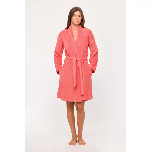 Woody Dames Badjas - koraalrood