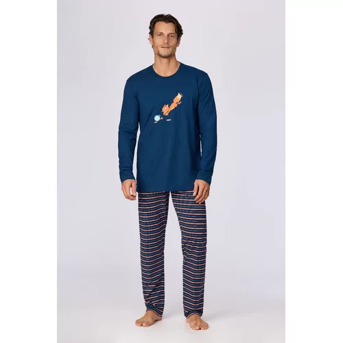 Woody Alien Heren Pyjama - donkerblauw