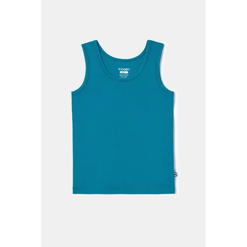 Woody Jongens Hemdje - groenblauw