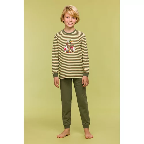 Woody Eend Jongens Pyjama - multicolor streep