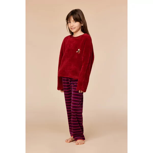 Woody Pony Meisjes Homewear - donkerrood