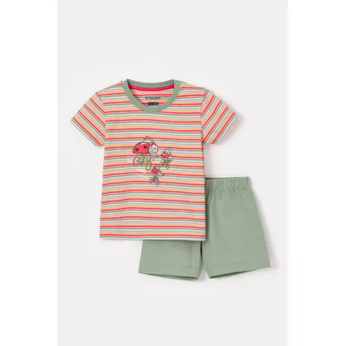 Woody Lieveheersbeestje Jongens Pyjama - multicolor streep