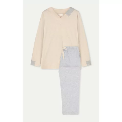 Pluto Gaia Dames Pyjama - BEIGE/GREY