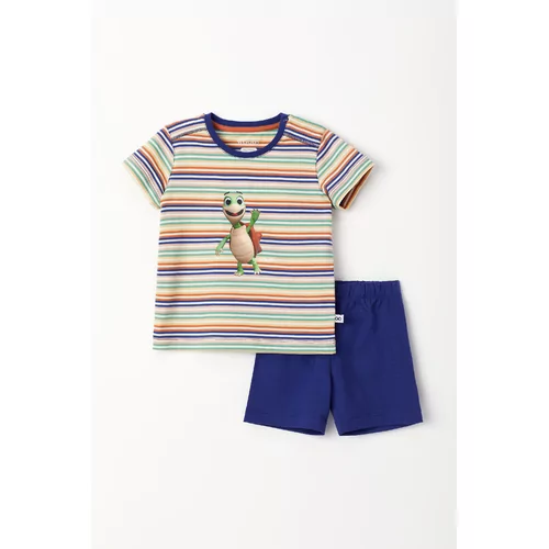 Woody Schildpad Jongens Pyjama - S stripe Woody tortoise striped