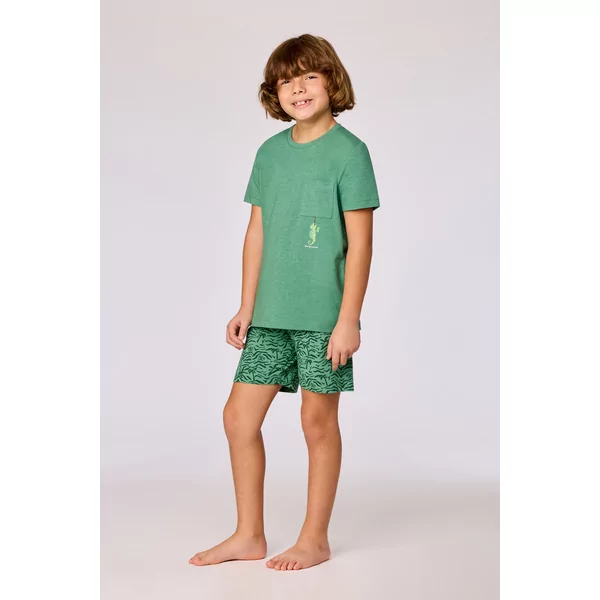 Woody Jongens Pyjama - Groen