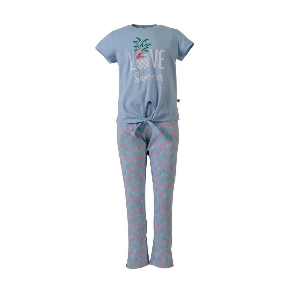 Woody Girlz Pineapple Pyjama - cashmere blue