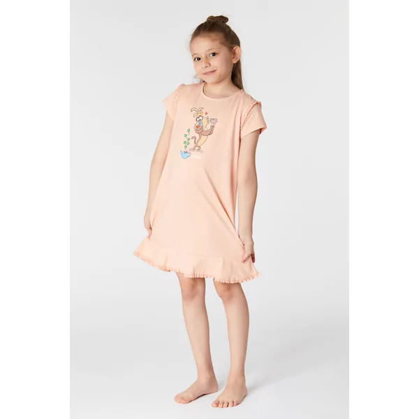 Woody Mandril Meisjes Nachtkleed - dusty pink