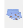 Woody Meisjes Short 2P - blauw + tijger print