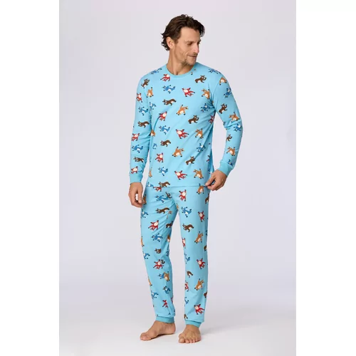 Woody Beer Heren Pyjama - berenprint