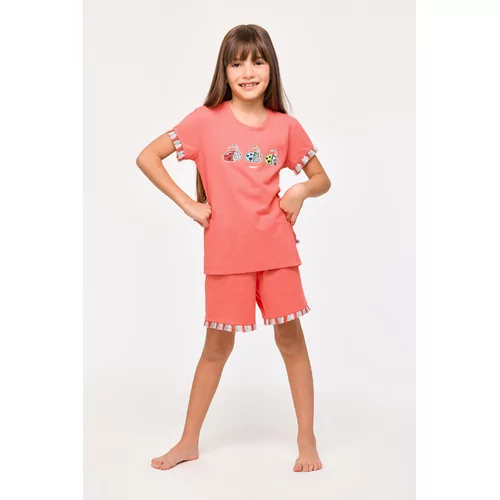 Woody Lieveheersbeestje Meisjes Pyjama - koraalrood