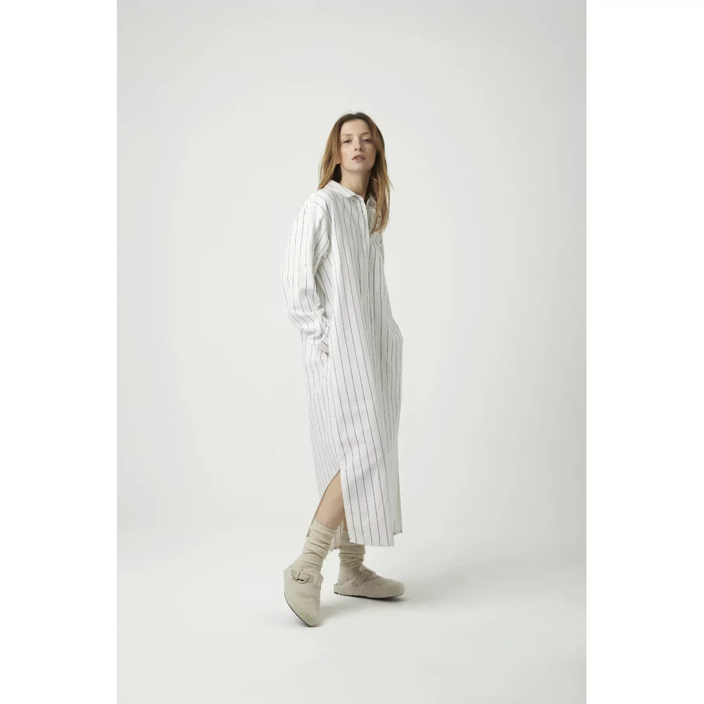 Pluto Hania Dames Nachtkleed - Blue Pin Stripe