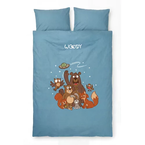 Woody Beer Dekbedovertrek 2P - Blauw