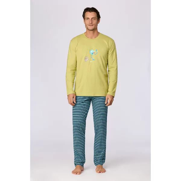 Woody Konijn Heren Pyjama - Groen