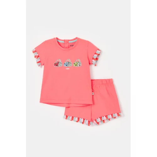 Woody Lieveheersbeestje Meisjes Pyjama - koraalrood