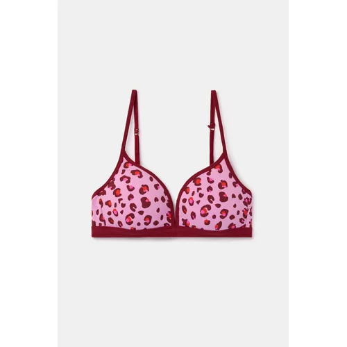 Woody Beha Voorgevormd - roze rode luipaardprint