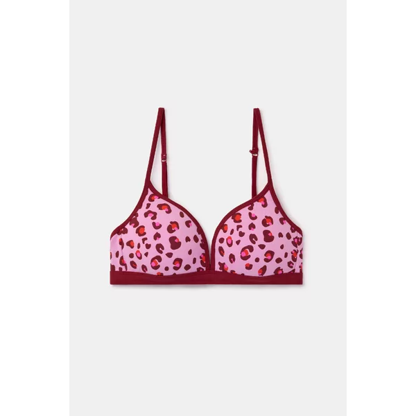 Woody Beha Voorgevormd - roze rode luipaardprint