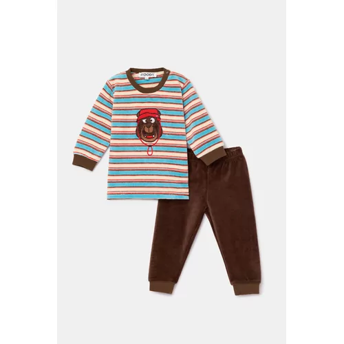 Woody Beer Jongens Pyjama - multicolor streep
