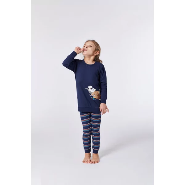 Woody Hooglander Meisjes Pyjama - Black iris