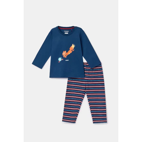 Woody Bosdieren Jongens Pyjama - donkerblauw