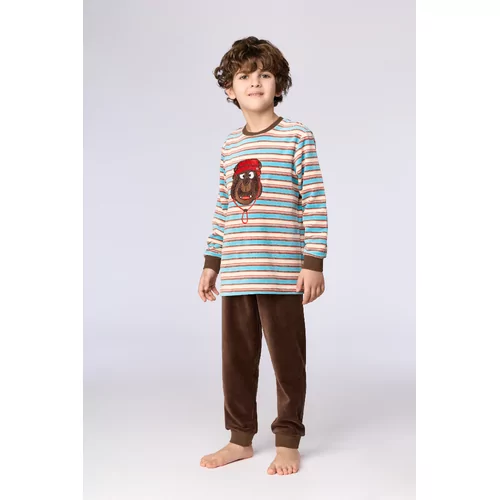Woody Beer Jongens Pyjama - multicolor streep
