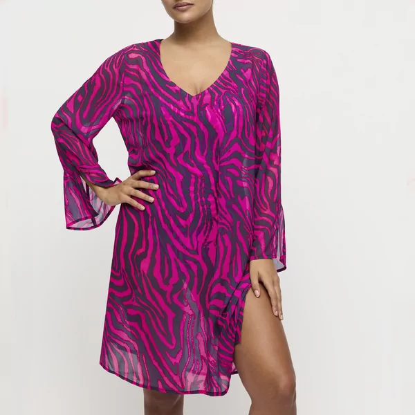 PrimaDonna Swim Malabo Kaftan - hot pink zebra