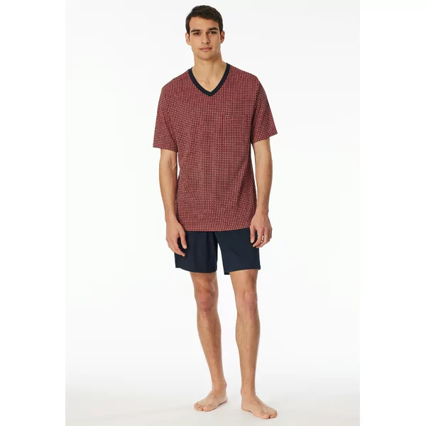 Schiesser Heren Pyjama - chilirood