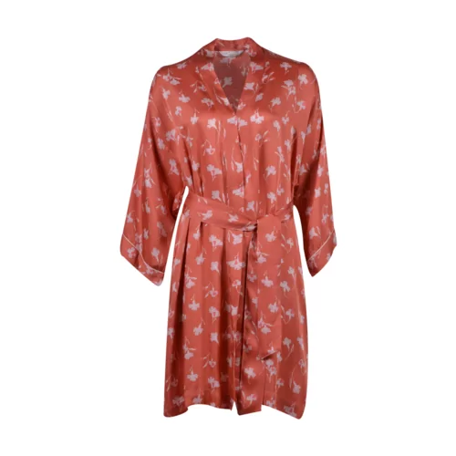 lordsxlilies Dames Kamerjas - abrikoosoranje bloemen