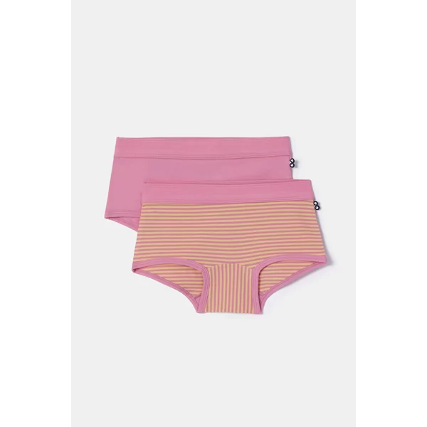 Woody Meisjes Short 2P - set roze + streep