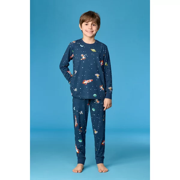 Woody Alien Jongens Pyjama - galaxy alloverprint