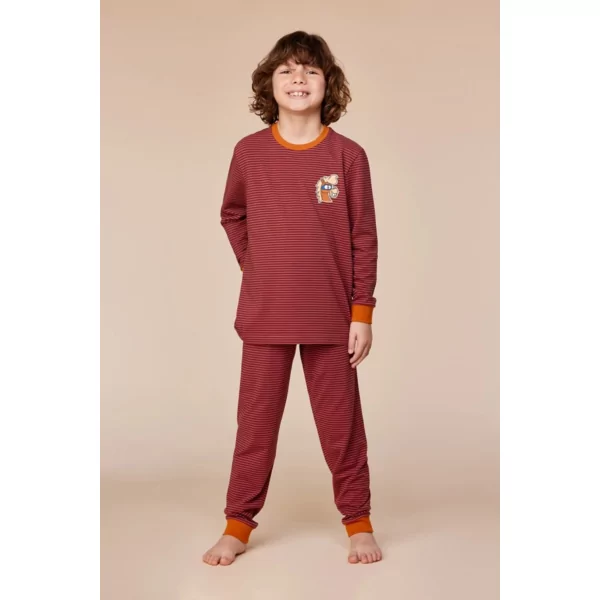 Woody Pony Jongens Pyjama - rode streep